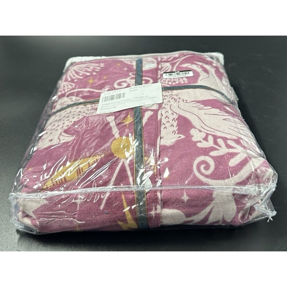 Pottery Barn Teen Harry Potter Magical Damask 2 Pc Organic Flannel Pajamas Sz LG - Picture 5 of 6